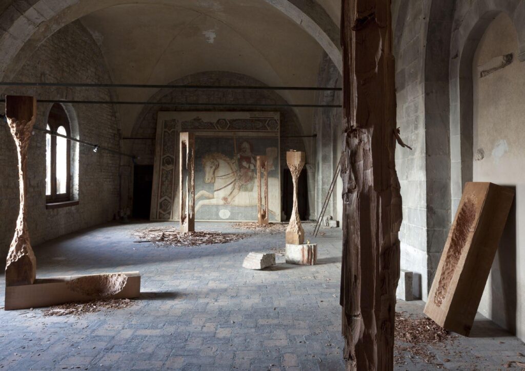 David Adamo, Untitled, 2011, installation view, Basilica di Santa Maria Maggiore, Bergamo