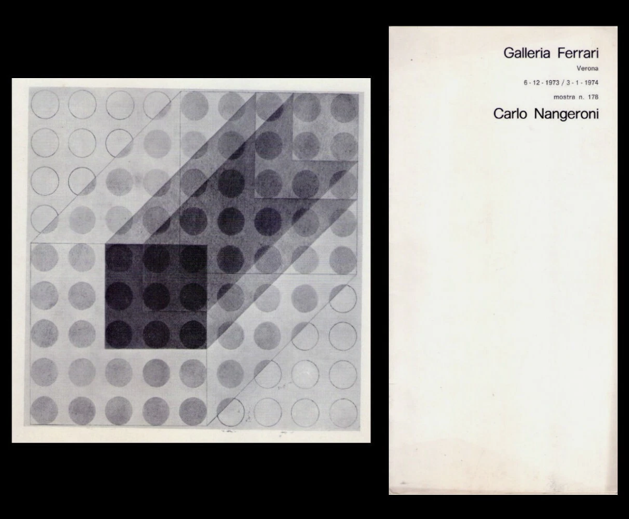 Carlo Nangeroni, Opuscolo Mostra Galleria Ferrari – Courtesy l’artista