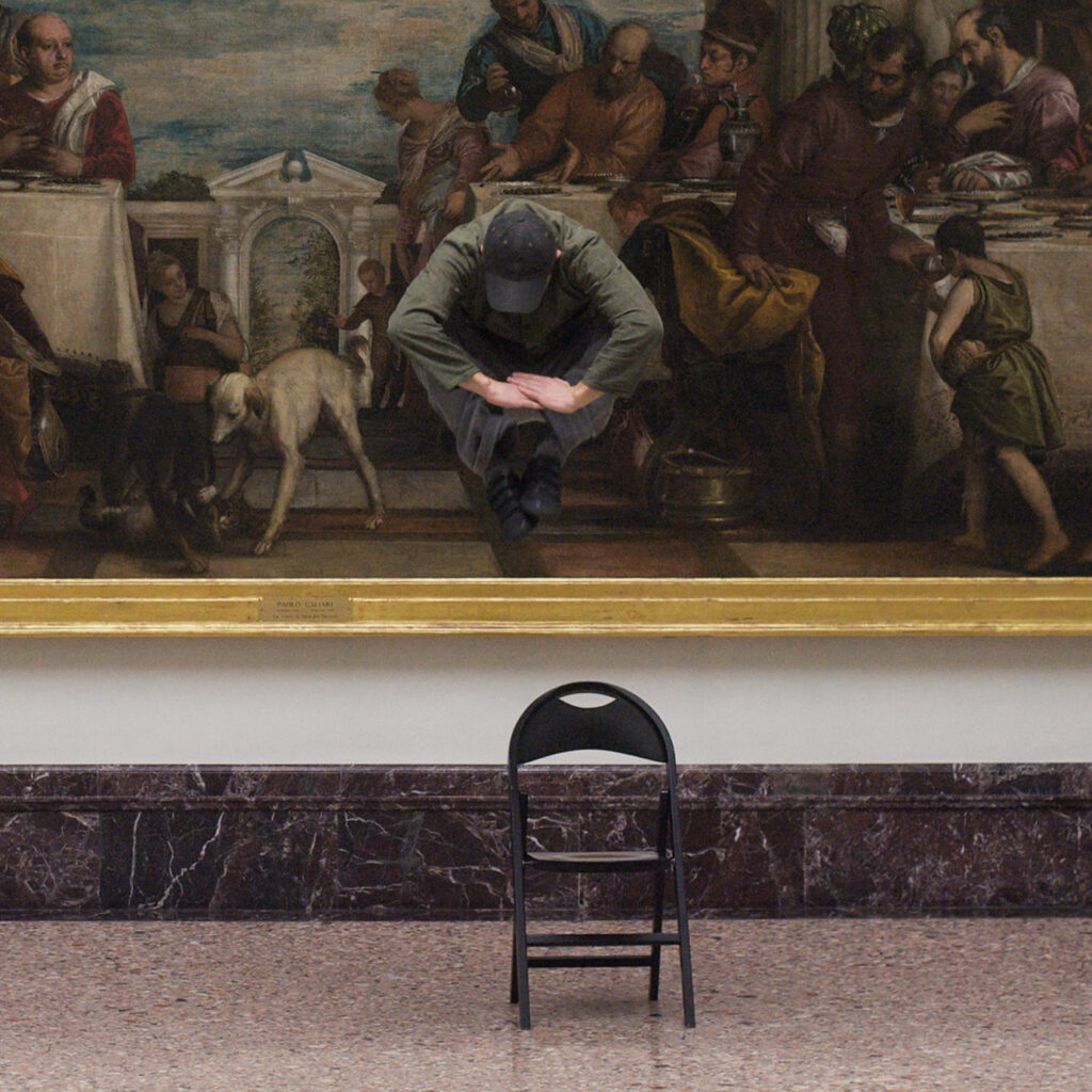 Luca Pozzi, Supersymmetric partner, Cena in casa di Simone, Paolo Veronese, Pinacoteca di Brera, Milano, 2007-2009 – Courtesy l’artista – Edited